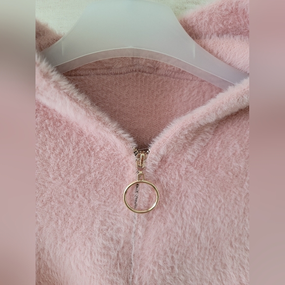 Spring-autumn jacket – sweater – bomber jacket – powder pink - Picture 3 of 8